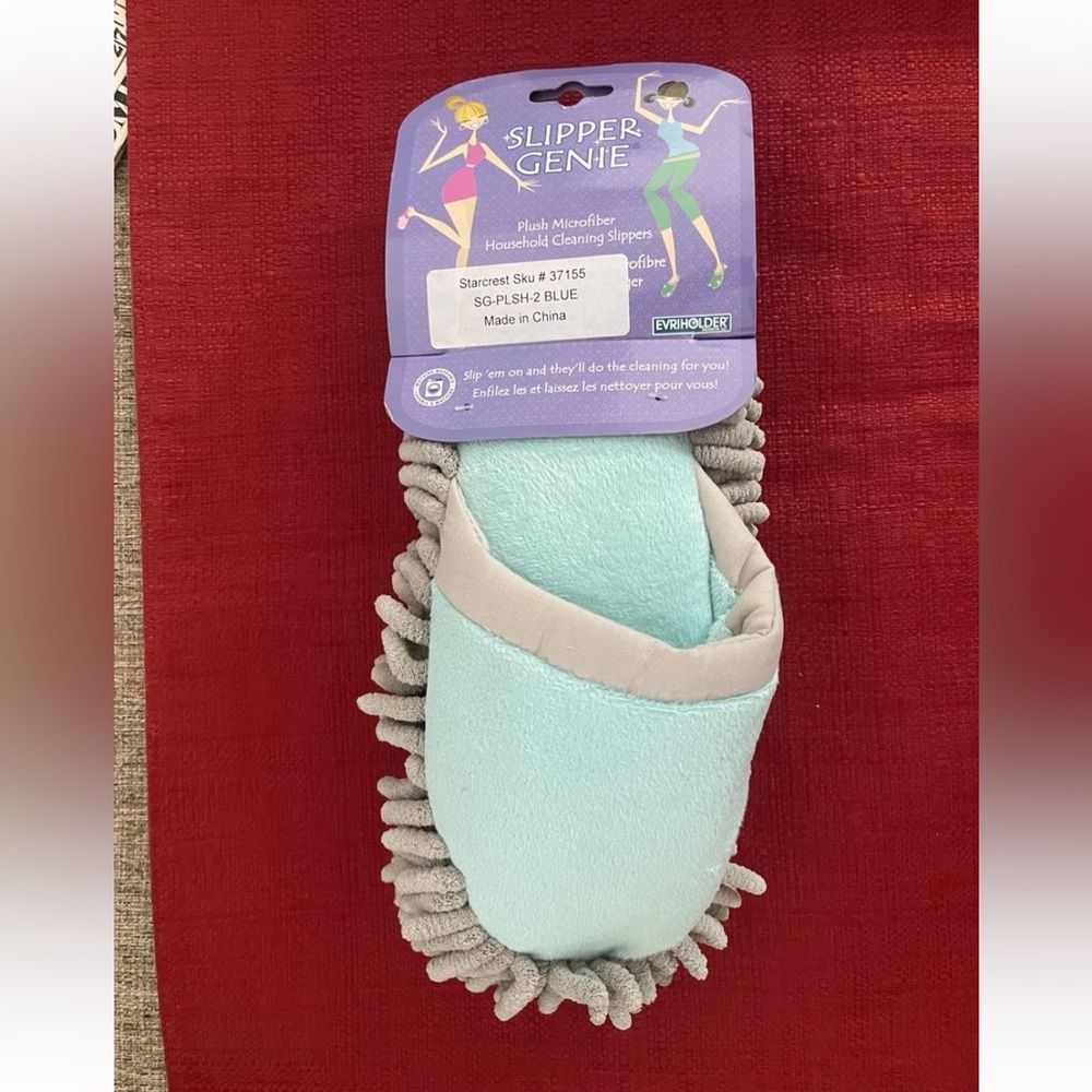 NWT Slipper Genie microfiber household cleaning slipper women size 6-9